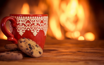 Картинка еда пирожные +кексы +печенье чашка cookies зима печенье горячий cup coffee кофе камин fire cute
