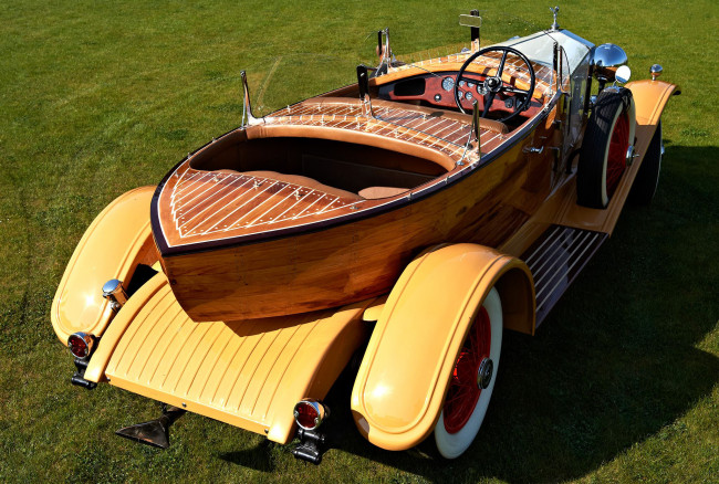 Обои картинки фото rolls-royce phantom ii boattail tourer 1932, автомобили, классика, boattail, ii, 1932, tourer, phantom, rolls-royce