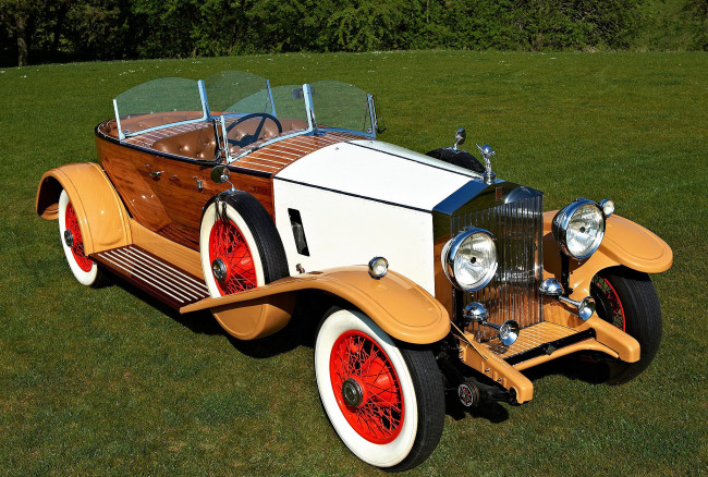 Обои картинки фото rolls-royce phantom ii boattail tourer 1932, автомобили, классика, 1932, tourer, rolls-royce, boattail, ii, phantom