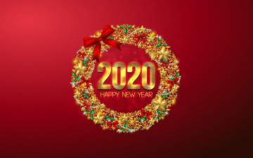 Картинка праздничные -+разное+ новый+год красный звезды венок новый год украшения