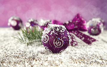 Картинка праздничные шары лиловые шарики