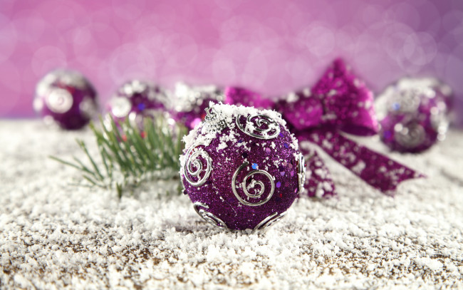 Обои картинки фото праздничные, шары, лиловые, шарики