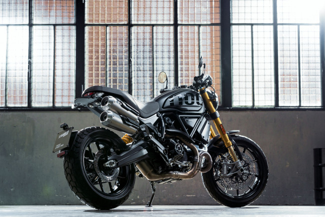 Обои картинки фото мотоциклы, ducati, scrambler, sport, pro, matt, black, электрический