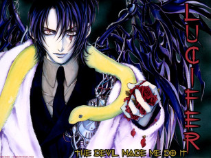 Картинка аниме angels demons мужчина агнел падший змея розы лепестки
