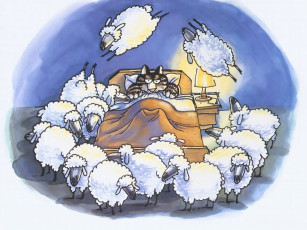 Картинка kliban cats рисованные bernard овца кот