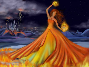 Картинка работы конкурса ice and fire фэнтези маги