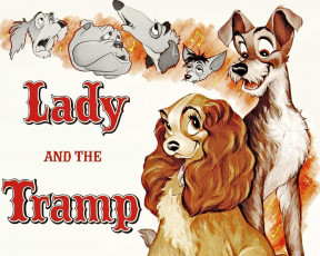 обоя мультфильмы, lady, and, the, tramp