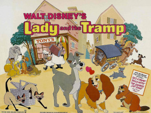обоя мультфильмы, lady, and, the, tramp
