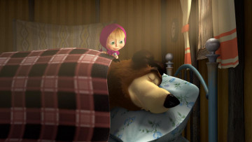 Картинка мультфильмы маша медведь девочка