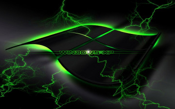 Картинка windows xp компьютеры черный зеленый 3d неон