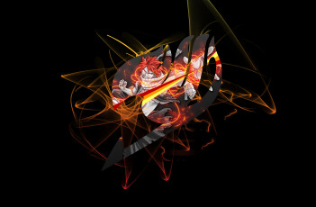 Картинка аниме fairy tail дракон огонь волшебник natsu маг