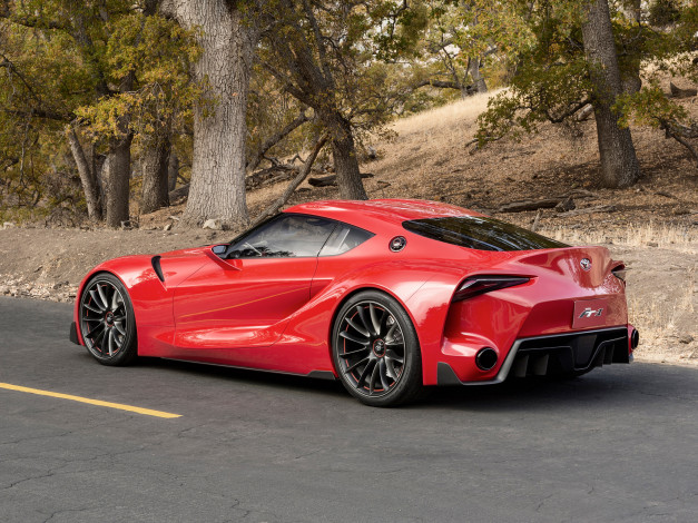 Обои картинки фото автомобили, toyota, ft-1, красный