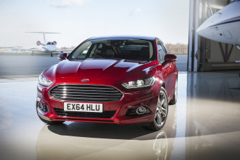 обоя автомобили, ford, красный, 2014г, uk-spec, hatchback, mondeo