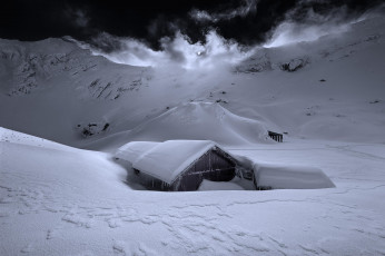 Картинка природа зима fagaras massif горы romania снег