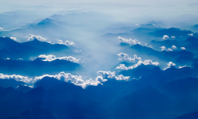 Обои картинки фото природа, горы, облака