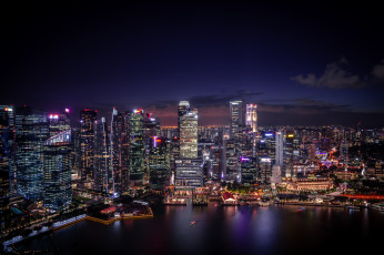 Картинка города сингапур+ сингапур cингапур городской современная архитектура небоскребы ночная жизнь огни набережная отражение автор tobias reich