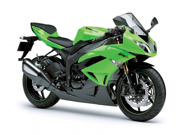 Обои картинки фото kawasaki, ninja, zx, 6r, 2009, мотоциклы