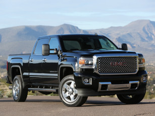 Картинка автомобили gm-gmc 2500 gmc темный 2014г cab crew hd denali sierra