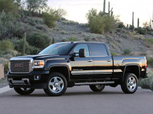 обоя автомобили, gm-gmc, crew, темный, 2014г, gmc, sierra, denali, 2500, hd, cab