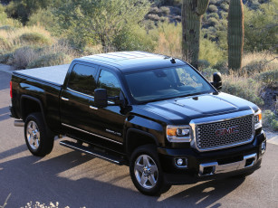 Картинка автомобили gm-gmc gmc темный hd 2500 denali sierra 2014г cab crew