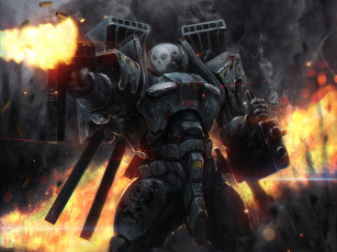 Картинка фэнтези роботы +киборги +механизмы будущее воин оружие киборг
