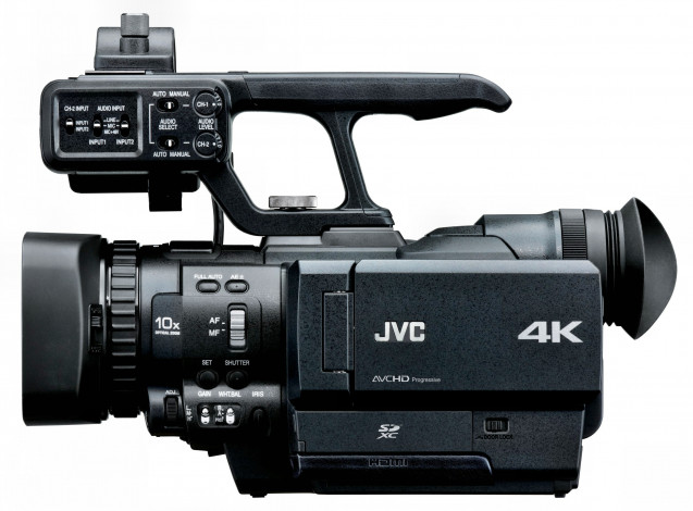 Обои картинки фото jvc gy-hmq10, бренды, jvc, видеокамера, цифровая, объектив, микрофон
