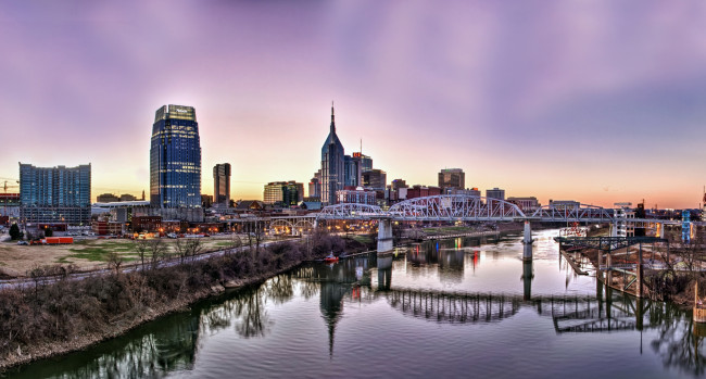 Обои картинки фото nashville,  tennessee, города, - мосты, америка