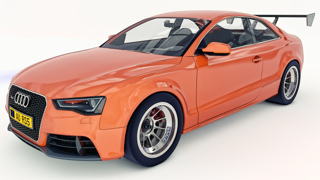 Обои картинки фото автомобили, 3д, audi, rs5, 2012