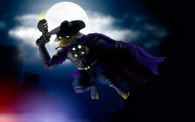 Обои картинки фото Черный плащ, мультфильмы, darkwing duck, Черный, плащ, darkwing, duck