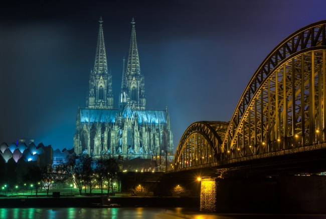 Обои картинки фото города, кельн , германия, мост, вода