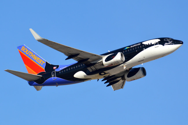 Обои картинки фото авиация, пассажирские самолёты, полет, небо, авиалайнер