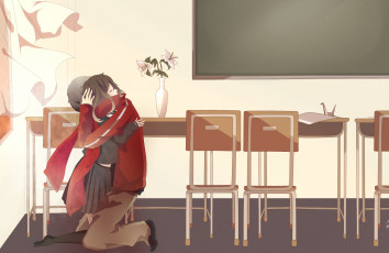 Картинка аниме kagerou+project арт обьятия пара класс