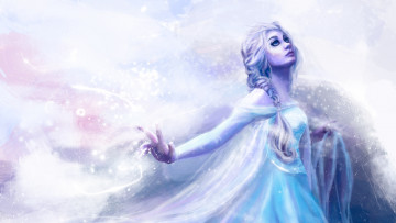 обоя рисованное, кино, elsa, frozen, art