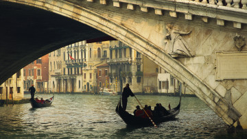 Картинка города венеция италия гондола