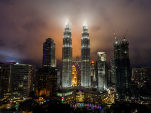 Картинка twin+towers+in+kuala+lumpur +malaysia города куала-лумпур+ малайзия башни близнецы