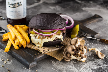 Картинка еда бутерброды +гамбургеры +канапе грибы картофель фри бургер