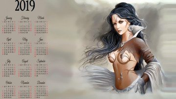Картинка календари фэнтези женщина тату