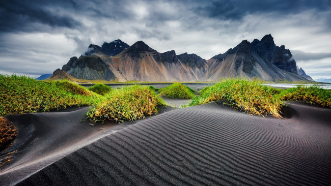 Обои картинки фото природа, горы, гора, вестрахорн, исландия