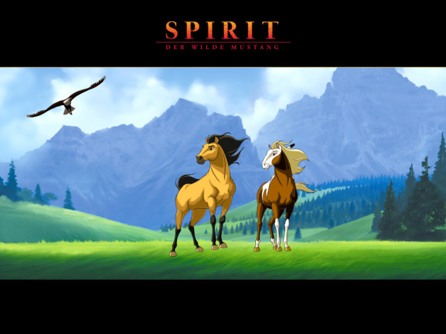 Обои картинки фото мультфильмы, spirit, stallion, of, the, cimarron