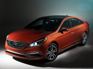 Картинка автомобили hyundai 2015 sonata us-spec красный