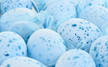 Картинка праздничные пасха ленточка крапинка голубой яйца