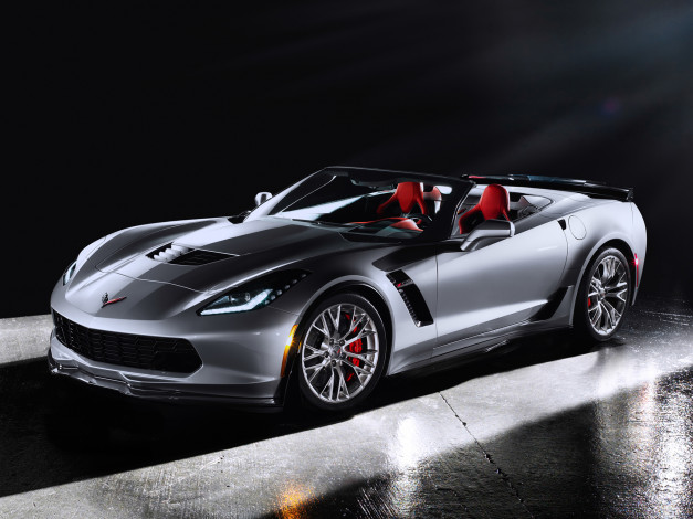 Обои картинки фото автомобили, corvette, 2015г, z06, convertible, с7