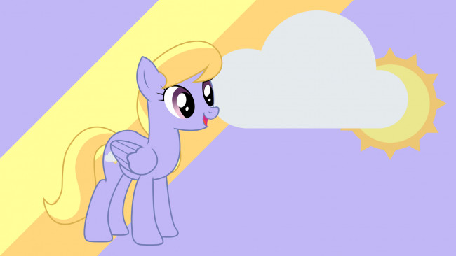 Обои картинки фото мультфильмы, my little pony, пони, облако
