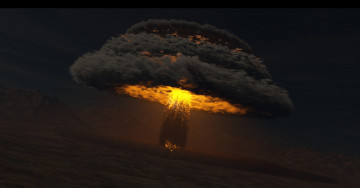 Картинка 3д+графика армия+ military гриб ядерный взрыв