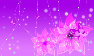 обоя векторная графика, цветы , flowers, фон, цветы, бабочка
