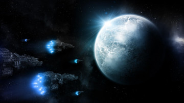 Картинка 3д+графика космические+корабли +звездолеты+ spaceships +starships космические корабль полет вселенная галактика