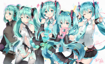 Картинка аниме vocaloid hatsune miku