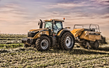 Картинка 2019+challenger+mt600e техника тракторы заготовка сена hdr урожай сельское хозяйство сельскохозяйственное оборудование желтый трактор
