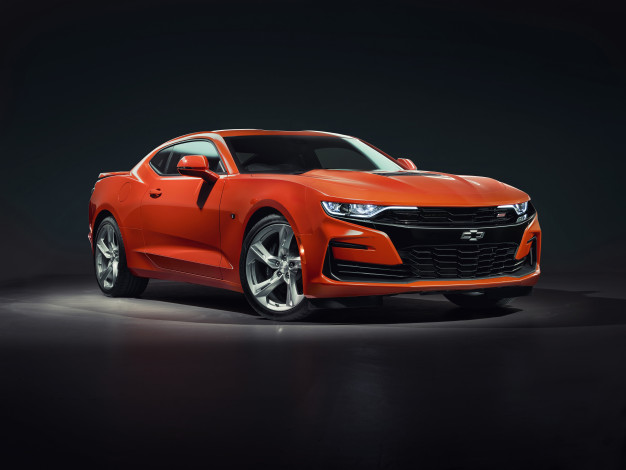 Обои картинки фото 2019 chevrolet camaro 2ss, автомобили, camaro, 2019, chevrolet, 2ss, купе, шевроле, оранжевый