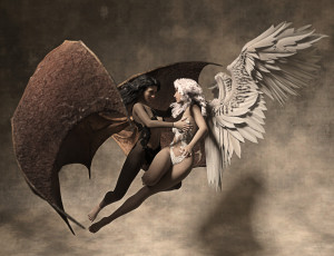 обоя 3д графика, ангел , angel, девушки, фон, крылья